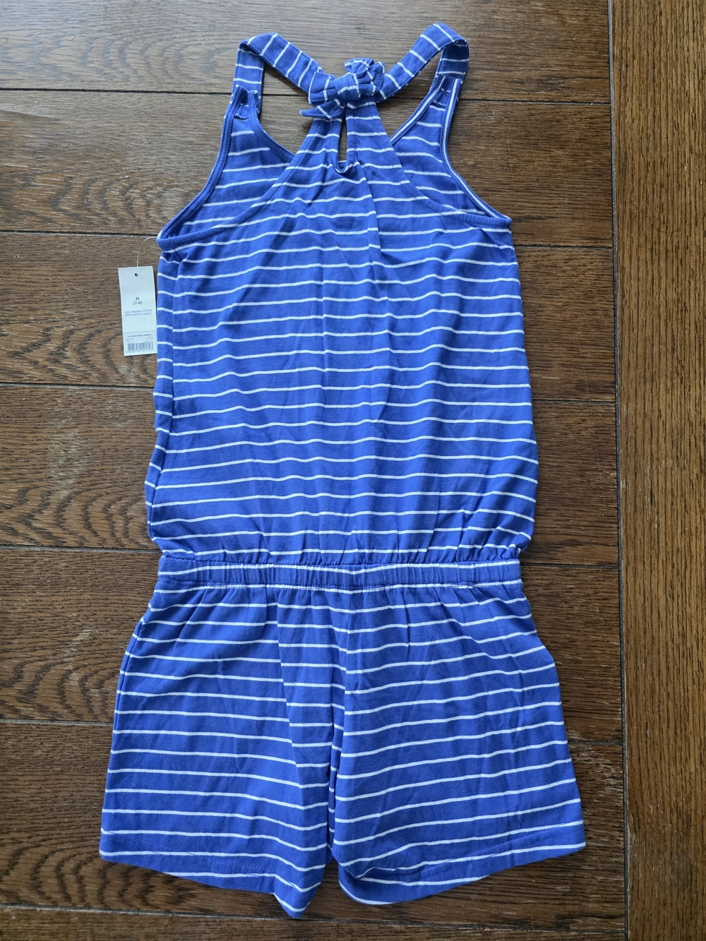 Kids Blue & White Striped Romper - Faded Glory